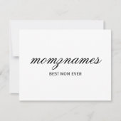 世界で一番のママへの特別な贈り物 - あなただけの名前をカリグラフィーで シーズンカード (正面)