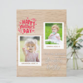 「世界で一番のママへ」オリジナル2枚写真の母の日カード シーズンカード (スタンド正面)