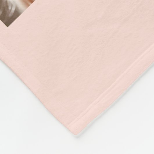 世界で一番のママへ オーダーメイド ブラッシュピンク 8枚の写真 フリースブランケット (角)