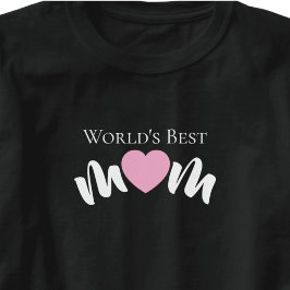 世界で一番のママ かわいいハート エレガント 実用的 Tシャツ