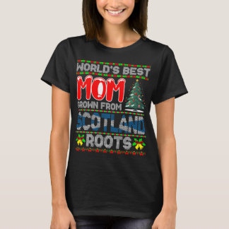 世界で一番のママ スコットランド育ち クリスマスギフト Tシャツ