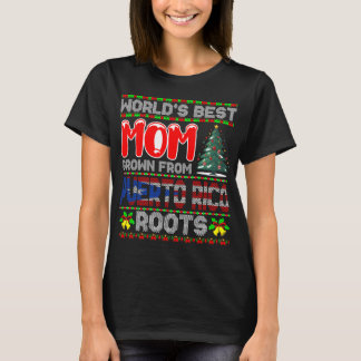 世界で一番のママ プエルトリコ育ち クリスマスギフト Tシャツ