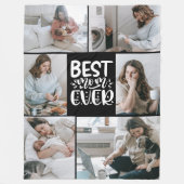 世界で一番のママ マルチフォト フリースブランケット (正面)