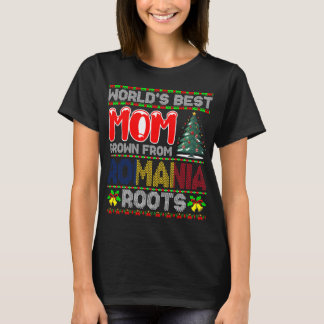 世界で一番のママ ルーマニア育ち クリスマスギフト Tシャツ