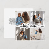 世界で一番のママ　写真4枚のオリジナル コラージュ シーズンカード (正面/裏面)