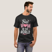 世界で一番のママ 楽しいママ ママの日 W Tシャツ (正面フル)