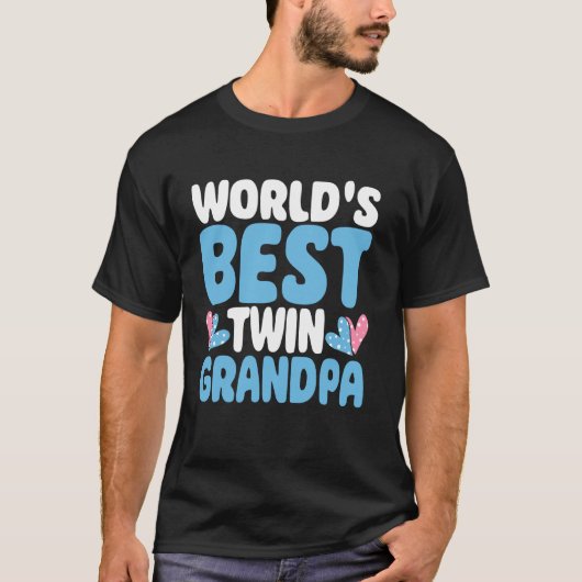 世界で一番の双子のじいじ Tシャツ (正面)