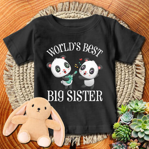世界で一番の姉 白い文字 🐼パンダ ベビーTシャツ