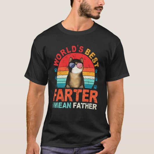 世界で一番の屁こきお父さん 愛すべきパパ 最高の父 Tシャツ (正面)