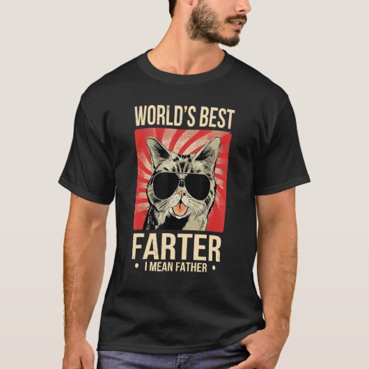 世界で一番の屁こき、お父さんだってば Tシャツ (正面)
