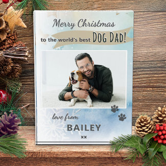 世界で一番の愛犬家の父クリスマスフォトブロック フォトブロック