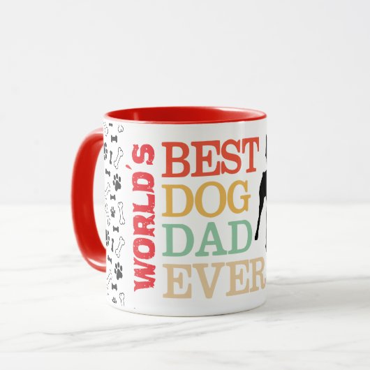 世界で一番の愛犬家パパのコーヒーマグ マグカップ (正面左)