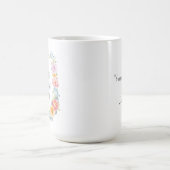 世界で一番の母カスタム引用文カラフルフラワー コーヒーマグカップ (中央)