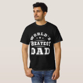世界で一番の父のタイポグラフィーファーザーズデイギフト Tシャツ (正面フル)