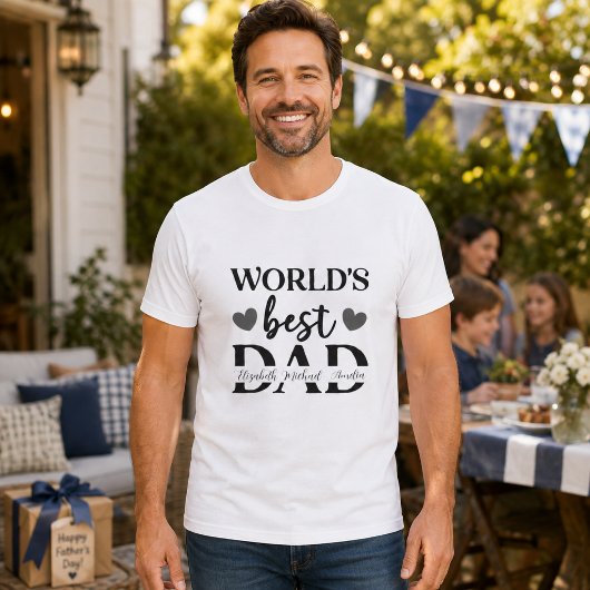 世界で一番の父パーソナライズドTシャツ Tシャツ