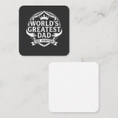 世界で一番の父 - ビンテージシールドエンブレム スクエア名刺 (正面/裏面)