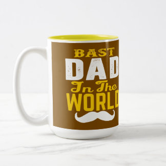 世界で一番の父 ヴィンテージひげ コーヒーマグ ツートーンマグカップ