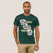 世界で一番の父, 3枚のフォトコラージュ ライトピーチ Tシャツ (正面フル)