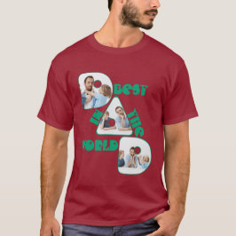 世界で一番の父, 3枚のフォトコラージュ, 緑 Tシャツ