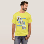 世界で一番の父, 3枚のフォトコラージュ, 青いフォント Tシャツ (正面フル)