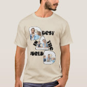 世界で一番の父, 3枚の写真コラージュTシャツ Tシャツ (正面)