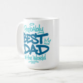 世界で一番の父Tシャツ コーヒーマグカップ (正面左)