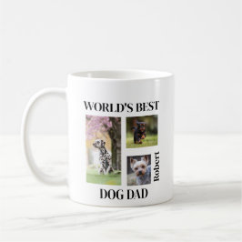 世界で一番の犬のお父さんカスタムネームギフト コーヒーマグカップ