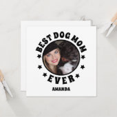 世界で一番の犬のママ あなただけのカスタム写真 カード (正面/裏面インサイチュ)