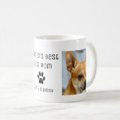 世界で一番の犬のママ、カスタム写真と名前入りコーヒー コーヒーマグカップ (正面右)