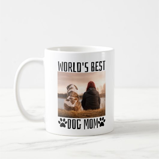 世界で一番の犬のママ コーヒーマグカップ (左)