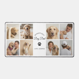 世界で一番の犬の父さん オリジナル 写真コラージュ デスクマット