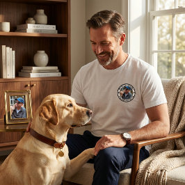 世界で一番の犬の父さん モダンでエレガントなカスタムフォト Tシャツ