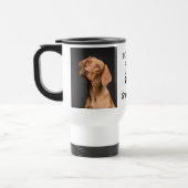 世界で一番の犬の父 ハートの足跡 2枚の写真 トラベルマグ (左)