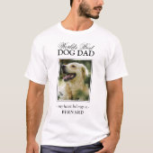 世界で一番の犬パパの写真 Tシャツ (正面)