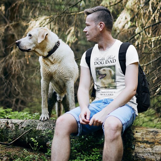 世界で一番の犬パパの写真 Tシャツ