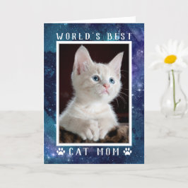 世界で一番の猫のママ フォトスペース 母の日 カード
