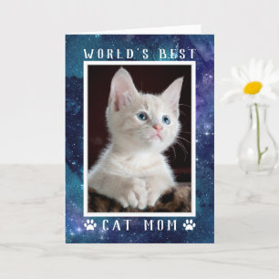 世界で一番の猫のママ フォトスペース 母の日 カード