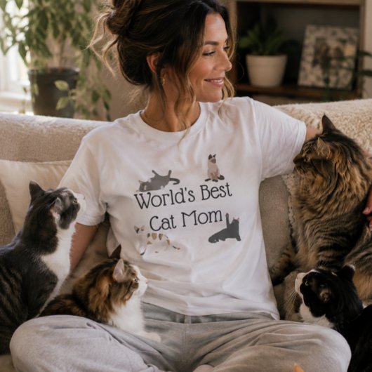 世界で一番の猫のママ Tシャツ