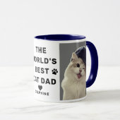 世界で一番の猫パパフォトネイビーマグ マグカップ (正面右)