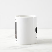 世界で一番の猫パパ カスタムフォト、足跡 名前 コーヒーマグカップ (中央)