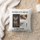 世界で一番の猫パパ 名前入りギフト クッション (ブランケット)