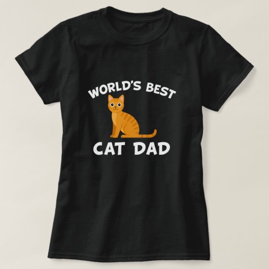 世界で一番の猫パパ Tシャツ (デザイン正面)