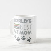 世界で一番の猫ママ コーヒーマグカップ (正面左)