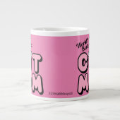 世界で一番の猫ママ 可愛い ジャンボコーヒーマグカップ (正面)