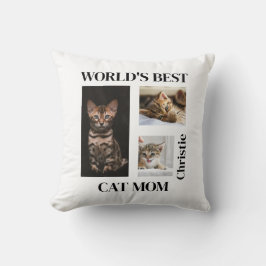 世界で一番の猫ママ 名前入りギフト クッション