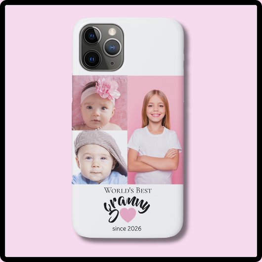 世界で一番の祖母 年3組生まれ 写真 かわいい Case-Mate iPhoneケース