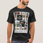 世界で一番の素敵なパパ フォトコラージュ Tシャツ (正面)