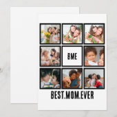 世界で一番の素敵なママ 8枚の写真のオーダーメイドコラージュ シーズンカード (正面/裏面)