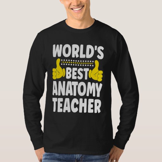 世界で一番の解剖学教師 ジョブタイトル 解剖学T Tシャツ (正面)