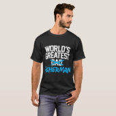 世界で一番の釣り好きパパ 楽しい Tシャツ (正面フル)